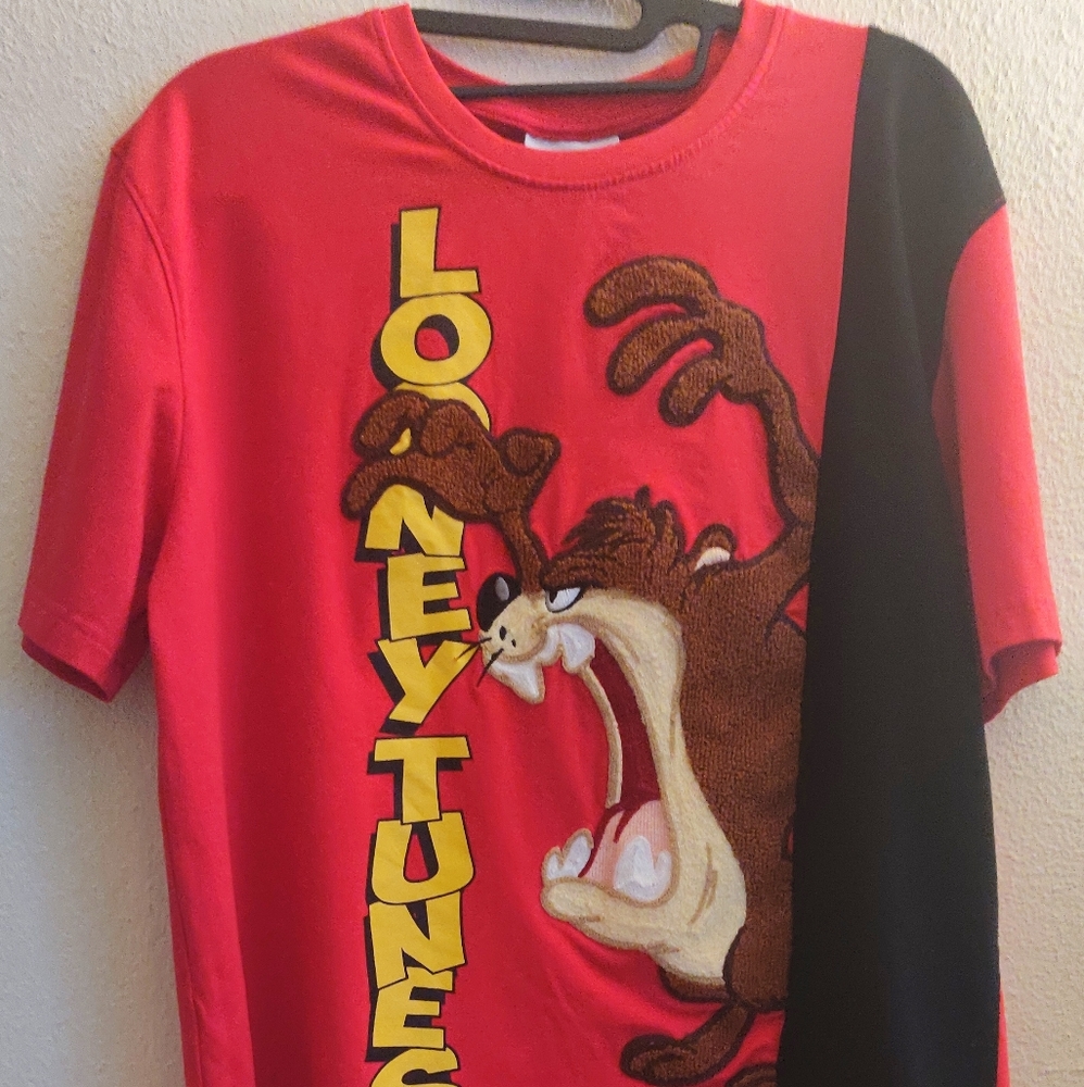 Mens Looney Tune SZ Med Textured TAZ T Shirt